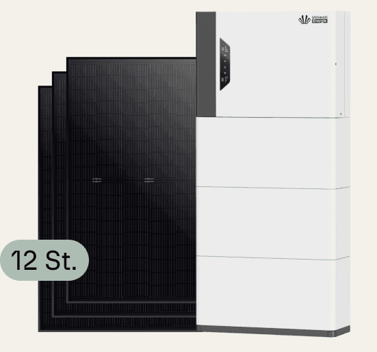 12 Solarmodule mit Hochvolt-Speicher