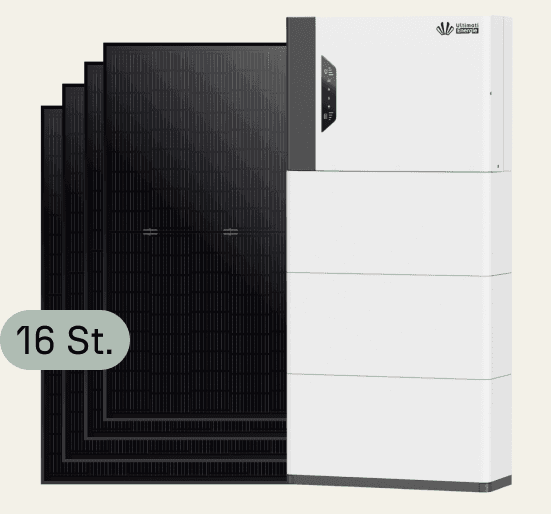 16 Solarmodule mit Hochvolt-Speicher