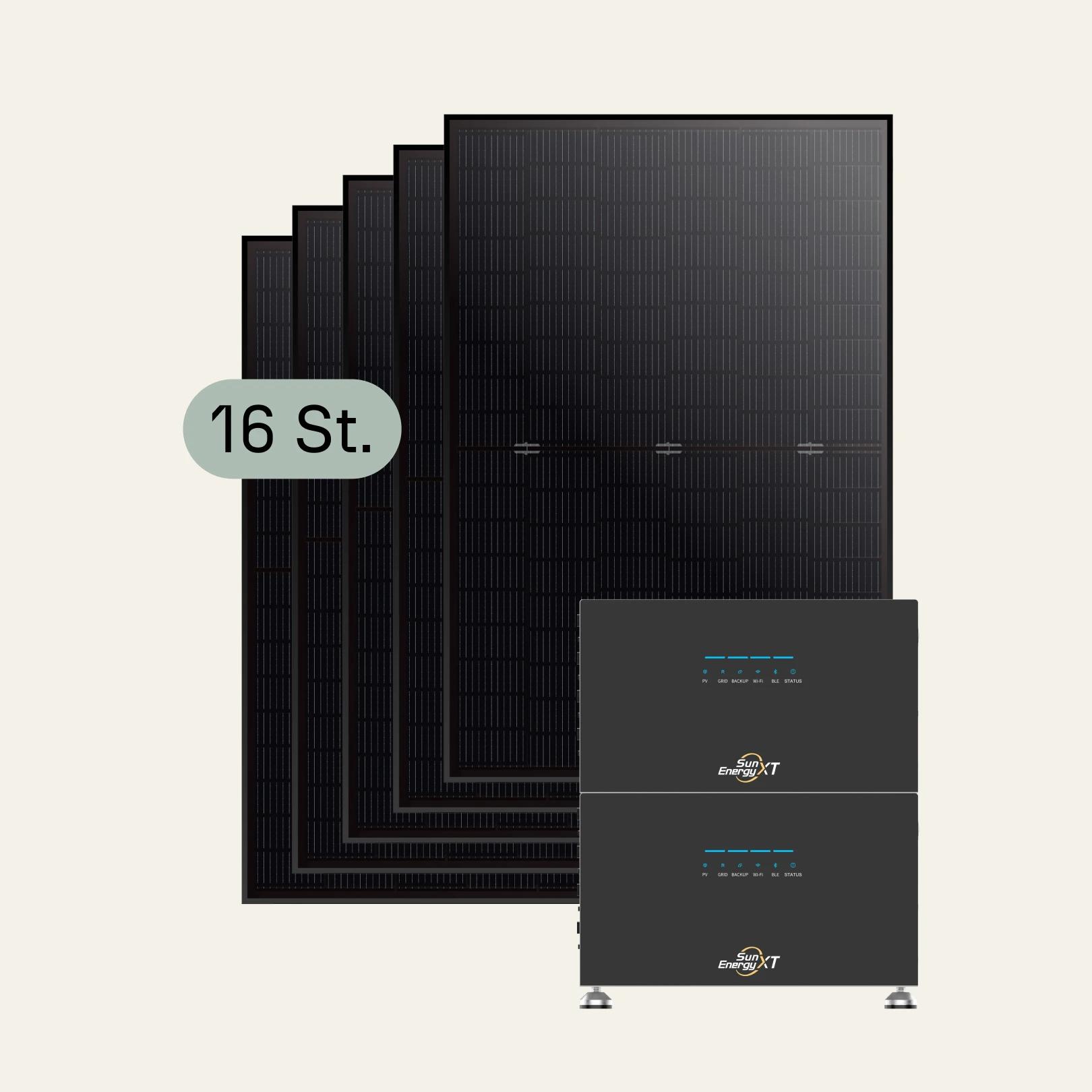 20 Solarmodule mit SunEnergyXT 500 Pro